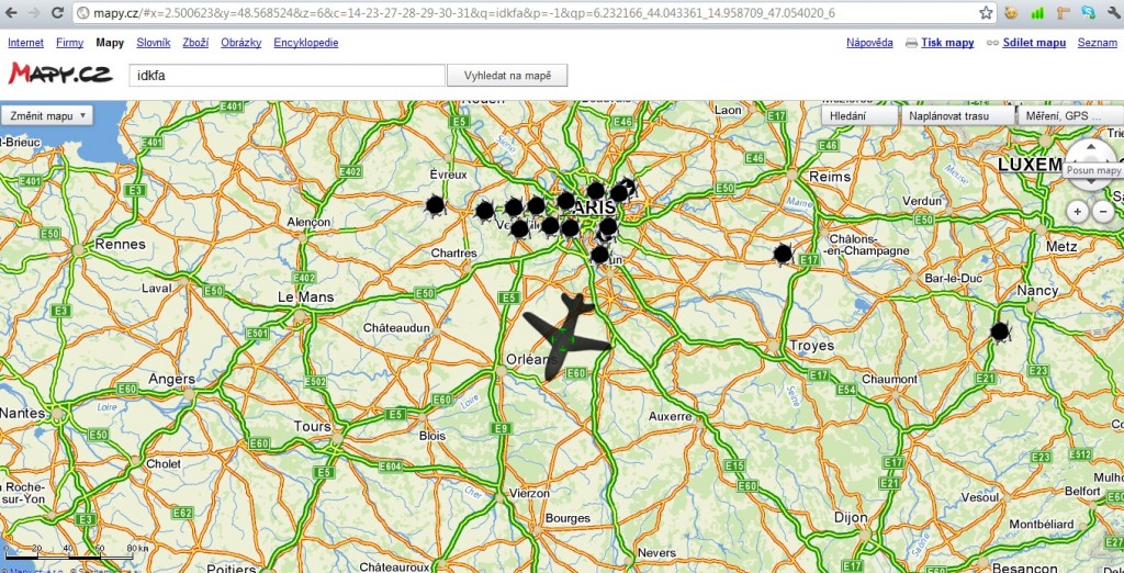 Mapy.cz – Easter egg s letadlem aneb jak jsem vybombardoval Paříž