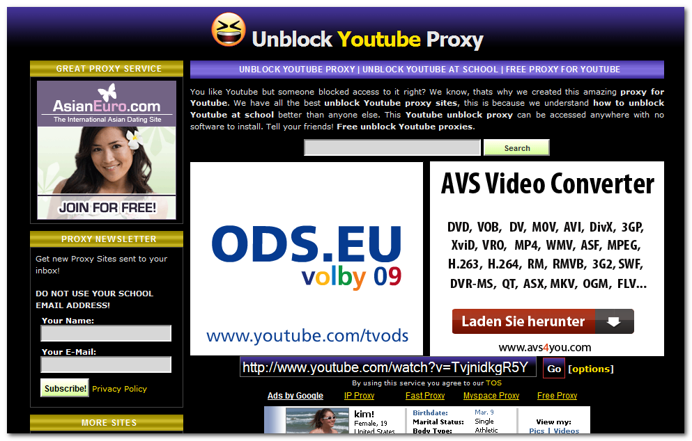 Unblock YouTube Proxy